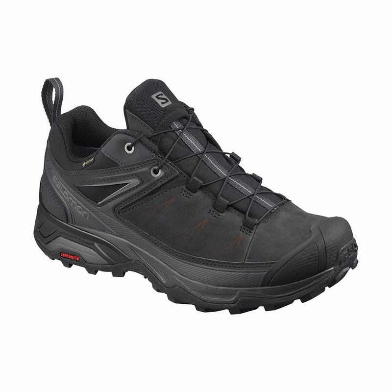 Salomon X ULTRA 3 LEATHER GORE-TEX Zapatillas Trekking Hombre - Negras - Colombia (97142-CTMD)